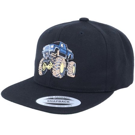 Kiddo Cap - Svart snapback Keps - Kids Big Wheels Monster Truck Black Snapback @ Hatstore