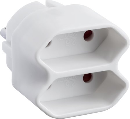 Gelia 08.1925005 Grenstøpsel ujordet, 2-veis, Stikkontakter & kabler