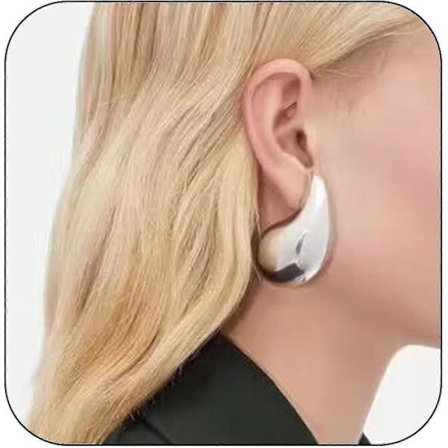 Erittäin Suuret Korvakorut Hypoallergeeniset Chunkygoldhoopearrings Kevyet Vesipisarakorvakorut Trendikkäät Kultaiset Vesipisarakorvakorut Naisille 