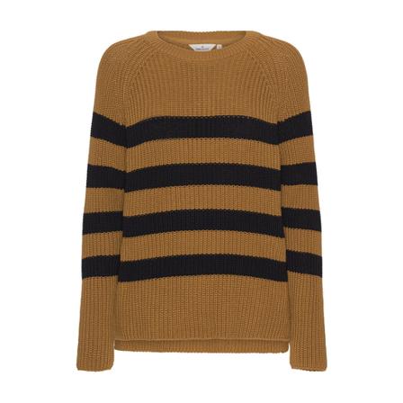 Basic Apparel Sweety Sweater Striped Brun, Dame