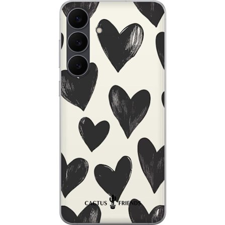 Kompatibelt Mobildeksel til Samsung Galaxy S25 FE Cactus and Friends - Bold Black Love Pattern
