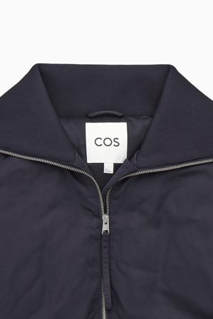 COS Femme Veste Doudoune Col Côtelé in Bleu