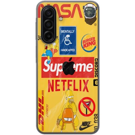 Kompatibelt Mobilskal till Samsung Samsung Galaxy A17 5G Retro NASA kollage med popkulturella inslag, humoristisk design med satirisk gatukonstkänsla