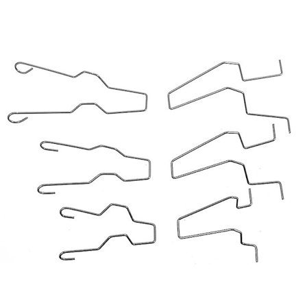 Ny ankomst 6 st metallhuvudlampsklips passar H1 H3 H4 H7 bilstrålkastare glödlampa hållare fjäderklämmor spännen