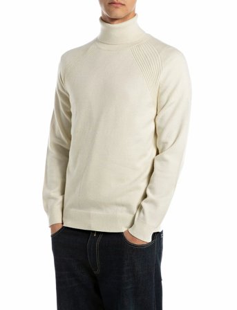 Replay Sweater Regular - Cream - L