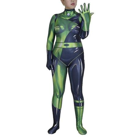 Kvinders Shego Kostume Bodysuit Jumpsuit XL