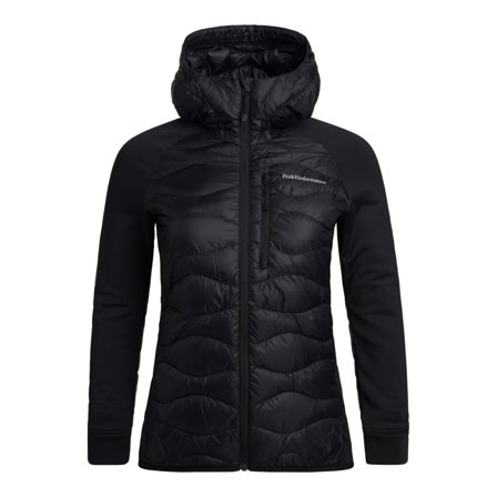 Peak Performance Women's Helium Hybrid Hood Jacket (Spring 2021) Women middle-layer down jackets Black XS