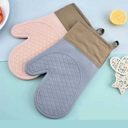 Silicone Insulated Gloves Heat-proof Gloves Oven Bakeware Mitts Microwave Oven Baking Tools Household Bar Kitchen Accessories