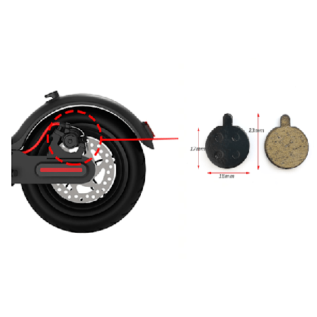 4st Xiaomi Mi M365/Pro Brake Pads Bromsbelägg