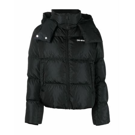 Off White Down Jakke Sort, Dame