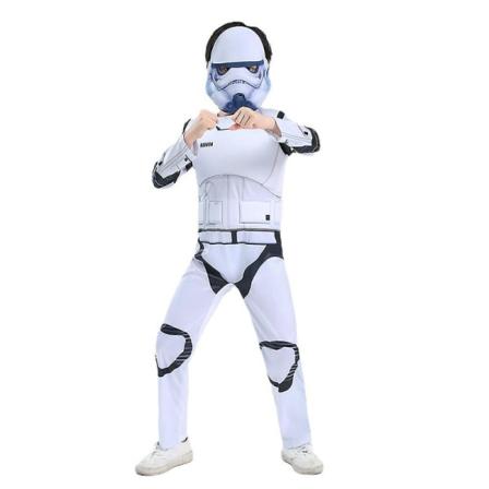 4-12 år for barn White Death Trooper Stormtroopers Star Wars Cosplay-kostyme med maske Halloween-julegaver 7-9 Years