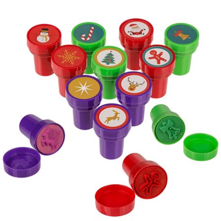 10-osainen - Mini Leimasinsetti Joulu - Piirrä & Maalaa - Joulukuviot