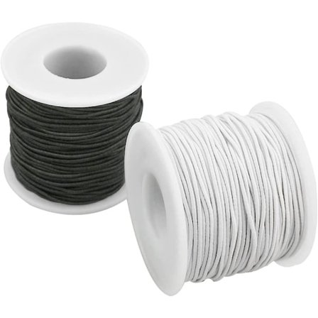2 Ruller 1 Mm Elastisk Perlesnor For Armbånd Elastisk Strikk For Smykkelaging Sying Halskjede 100 Meter Elastiske Armbånd Snor Håndverk Bea