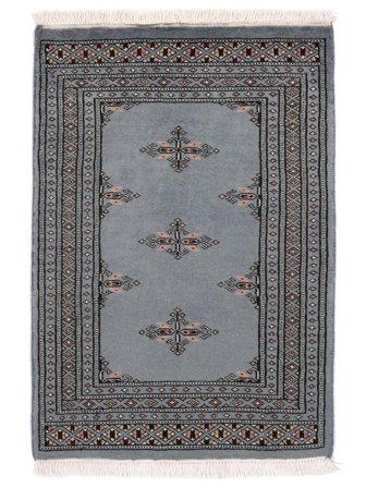 Oriental Pakistan Bokhara 2Ply Rug 63X90 Dark Grey/Black Wool, Pakistan