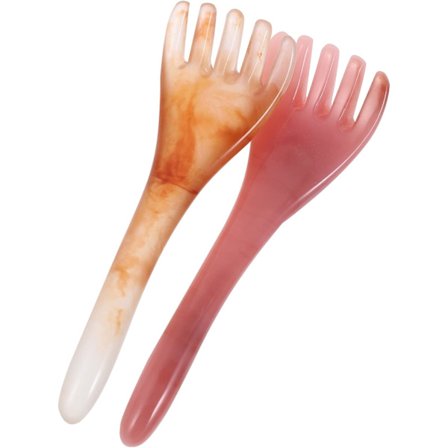 2 st Gua Sha ansiktsmassageverktyg Fem klor Skrapa Hårbottenmassagekam Skrapbräda Pinne Hudvårdsmassageapparat Meridian Akupunkturpunkt för rygg nacke