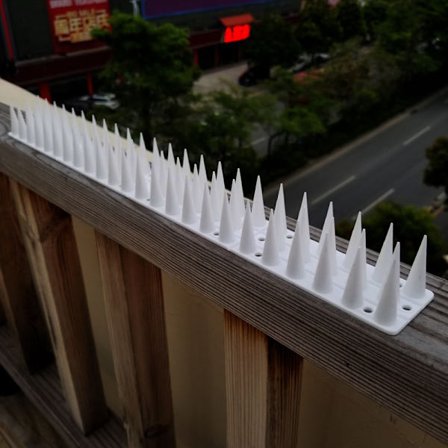 2 pakker fuglespik af plastik, due, egern, vaskebjørn, kat. Nem installation