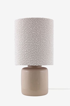 Globen Lighting - Bordslampa Florian 20 Vit bouclé/beige - Beige - Bordslampor - Från Homeroom