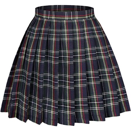 zoon Naisten hame korkealla vyötäröllä, laskostettu, cosplay, cheerleading, mini, koulu-, tennis-, kiitospäivä- ja joulumekko