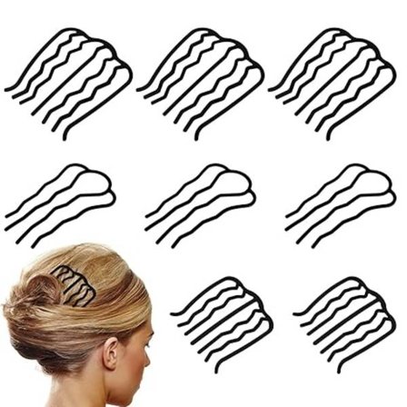 【PP】8-delt hårkam, hårgaffelklipssett hårtilbehør U-formet fransk