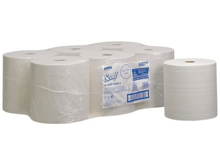 SCOTT Handtork XL 1-lager, 200 mm, vit 6/fp - Lyreco - Städ och hygien - Toalettpapper och torkpapper - System - Kimberly Clark