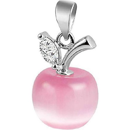 Kristalläppleformade Pärlor Berlocker Charm Faux Opal Kubisk