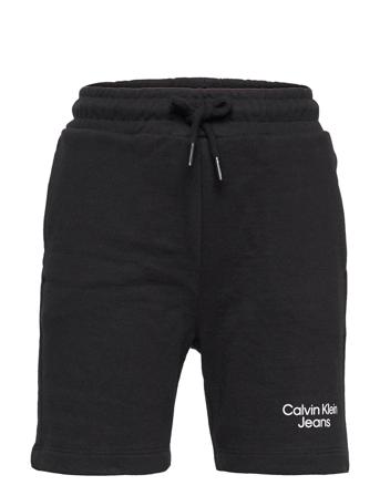 Stacked Logo Relaxed Shorts Black Calvin Klein
