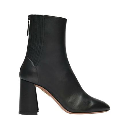 Aquazzura Très Saint Honoré Ankle Støvler in Black Leather Sort, Dame, Størrelse: 36 1/2 EU