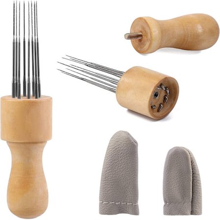 Tovingål åtte nåler Craft Ull Filt Stitch Punch