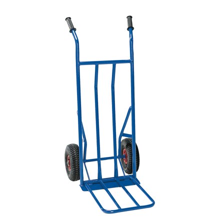 Transportkarre JONES, TK 250 kg, Luftgummirollen, blau