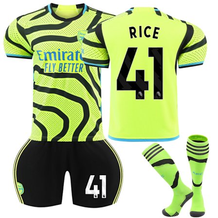 23-24 Arsenal Borte Barn Fotballdrakt Kit nr 41 RICE