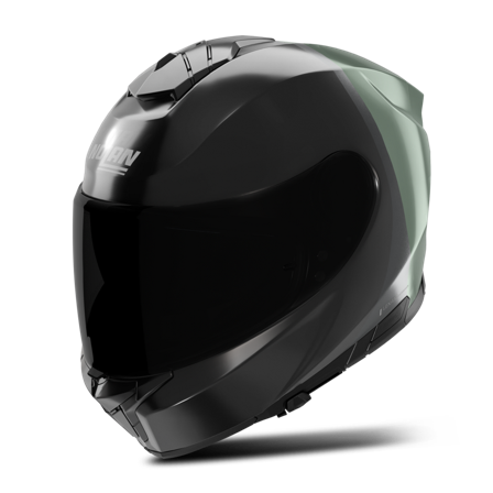 Casco Integrale Nolan N80-8 Verniciatura Nero/Verde Grigio/Antracite Lucido M