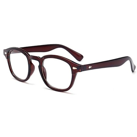 Mode Vintage Johnny Depp Stil Runda Solglasögon Klar Tonad Lins Märkesdesign Party Show Solglasögon Oculos De Sol