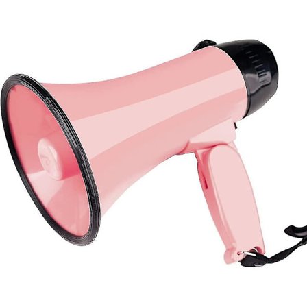 Bärbar Megafon Bullhorn 25 Watt Effekt Megafon Högtalare Röst Och Siren/alarmlägen (rosa)