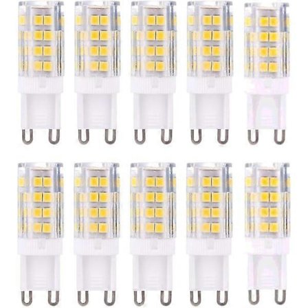 G9 LED-lampor, varmvit 3000K 5W G9 LED, 10 st.