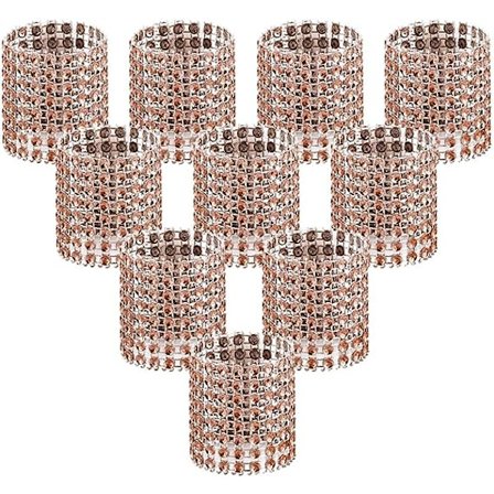 100 stk. servietringe, champagne servietringe spænder til borddekorationer, bryllup, middag, fest, DIY-dekoration