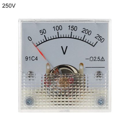 KZQ-DC Voltmeter Analogt Panelmeter 0-250V 0-250V