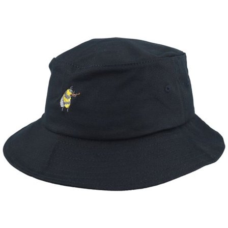 Abducted - Svart bucket Hatt - Tiny Bumble Bee Violin Black Bucket @ Hatstore