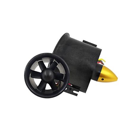 70mm vifteenhet med 3000kv 6 blader børsteløs utenbords motor for Rc Edf Jet fly