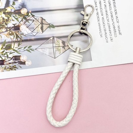 Nøglering i Læder og Rustfrit Stål (Sort) - Ekstra Nøgleringe -