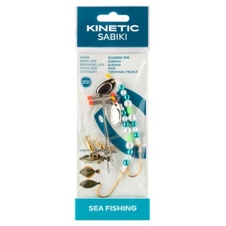 Kinetic Sabiki Scandic #1/0 - Pearl/Blue