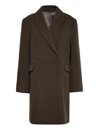 Weekday Oversized Knee-Length Wool-Blend Coat - Brown - XS
