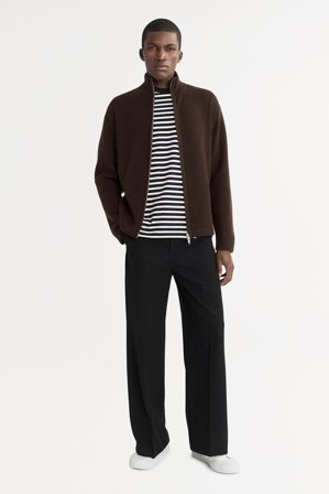 Soft Goat - Men's Chunky Full Zip - XXL - Mocha