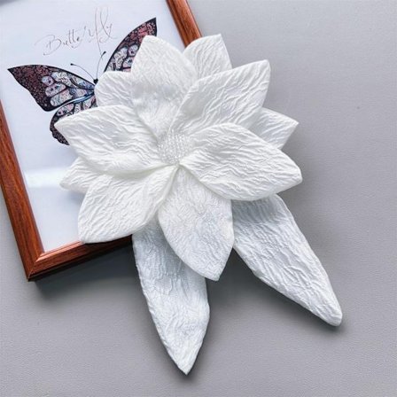 Käsintehty DIY Helmiompelu Kukka Naisten Vaatetus Asusteet VALKOINEN