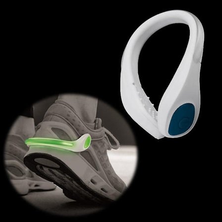 Sikkerhetssko-klips for løping, sykling og sport med LED-lys for utendørs