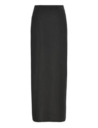 Slfnola Hw Ankle Slim Skirt Skirts Maxi Skirts Black Selected Femme