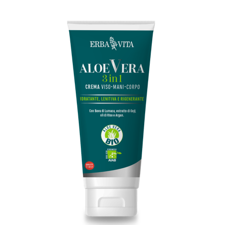 Erba Vita Aloe Vera Crema in 3 in 1 Mani/Viso/Corpo 200ml