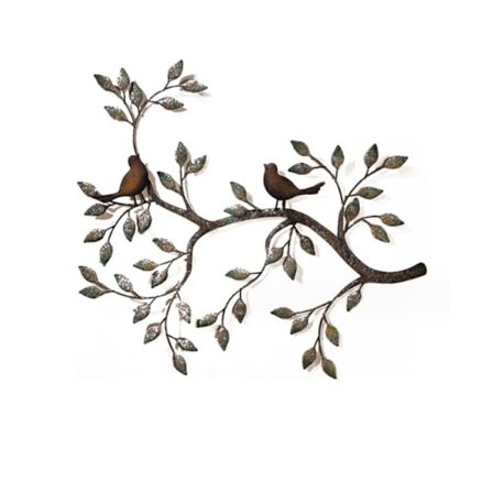 Metal Vægdekoration - Fugle Vægindretning - Retro Smedejern Vægindretning - Perfekt til Hjem Pejs Væg KLB