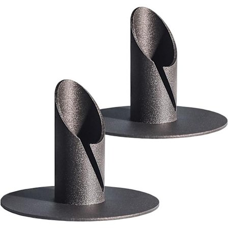 2 stk. Metal Lysestage Sort Vintage Dekorative Lysestage