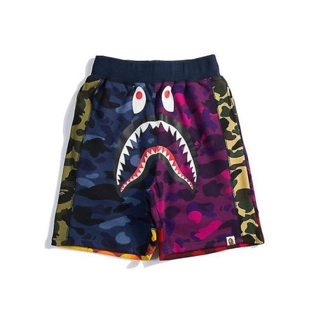 IC Bape-haj hovedshorts til mænd Y blå og lilla S(160-165CM)