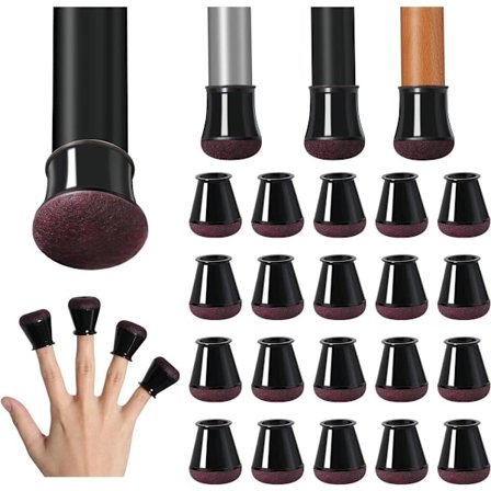 Stolebenshætter - Stolebensbeskyttere - 17 - 22 mm - m/ Anti - Rids Filt - Stolebensbeskyttere